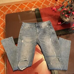 Fashion Nova Light Blue Slim Straight Jeans